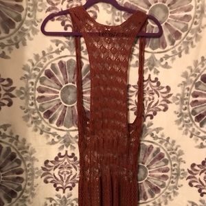 Dark orange Vested cardigan